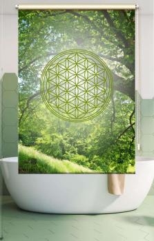 Extartiqe Duschrollo - Blume des Lebens green dream